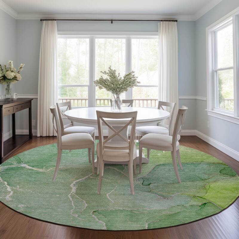 Allus Artistic Abstract Weather Resistant Classic Meets Modern Outdoor Rug