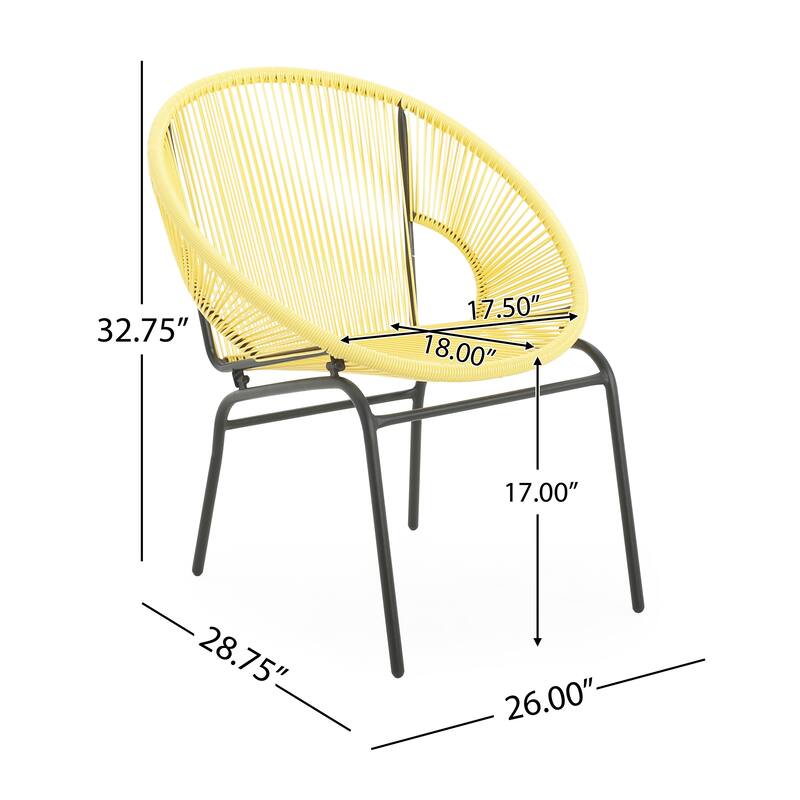 Nusa Outdoor Modern Rattan Club Chair (Set of 2) by Christopher Knight Home