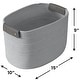 preview thumbnail 29 of 48, 3 Pack Woven Cotton Rope Shelf Storage Basket with Leather Handles, Baby Nursery Storage Bin Organizers, Closet Shelf Storage