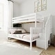 preview thumbnail 1 of 32, Max and Lily Twin over Full Staircase Bunk White