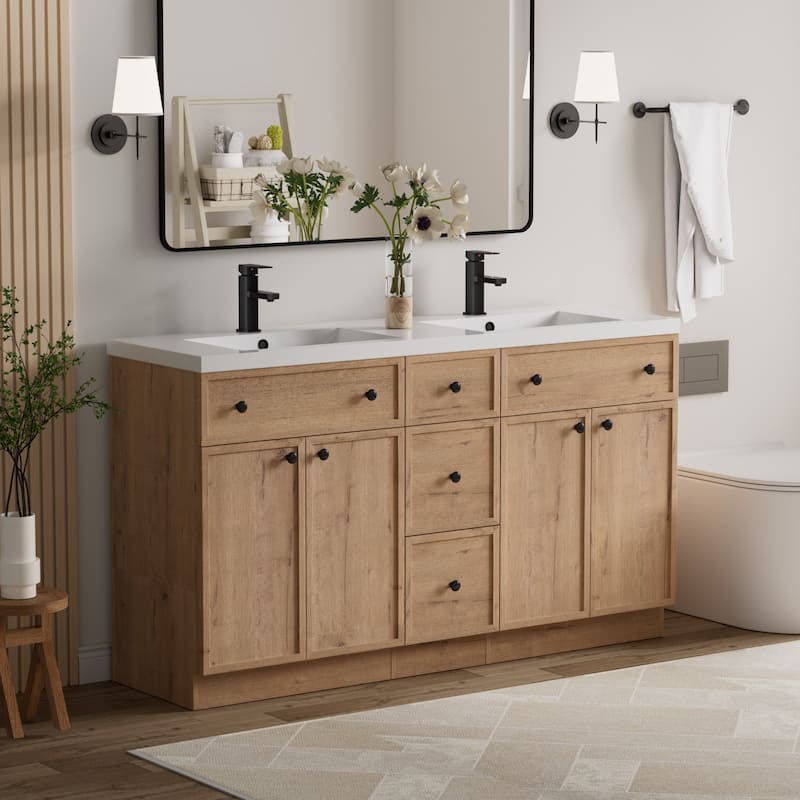 36"/48"/60"/72" Bathroom Vanity Set with Sink & Faucet