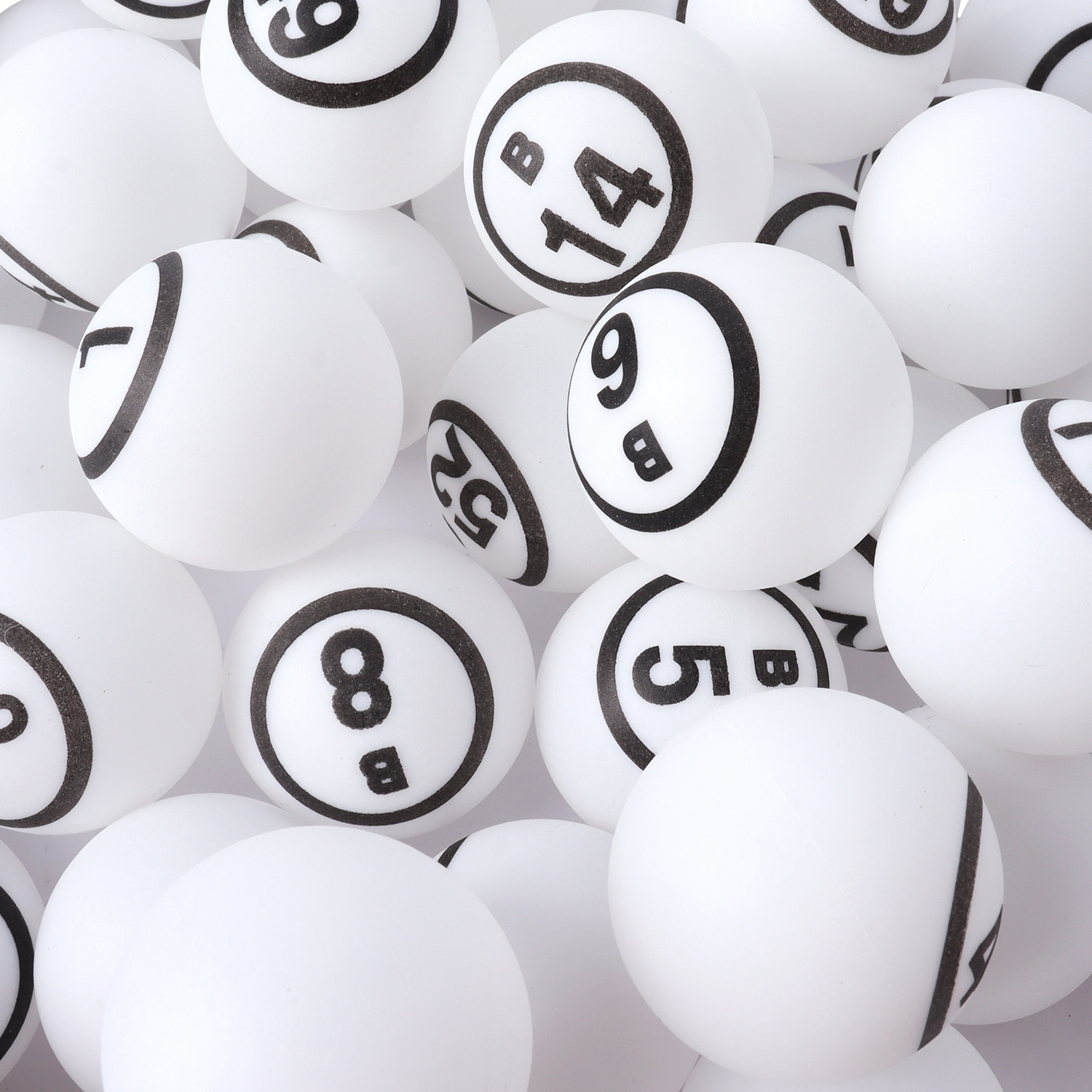GSE™ 1.5" Ping Pong Size Bingo Balls Set. Replacement Bingo Balls for Large/Jumbo Bingo Cage and Raffle Drum