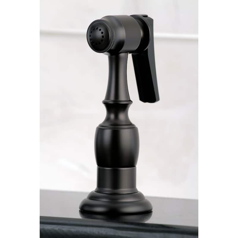 Kingston Brass Vintage Porcelain 8-inch Centerset Kitchen Faucet with Side Sprayer