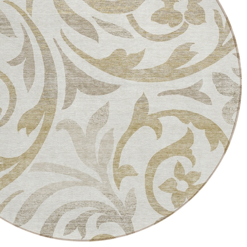 HomeRoots Floral Transitional Rectangle Outdoor Rug