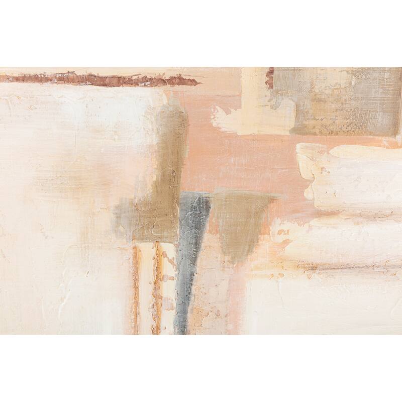 Canvas Wall Art Wood Frame Abstract Textured Design - 40" Multi