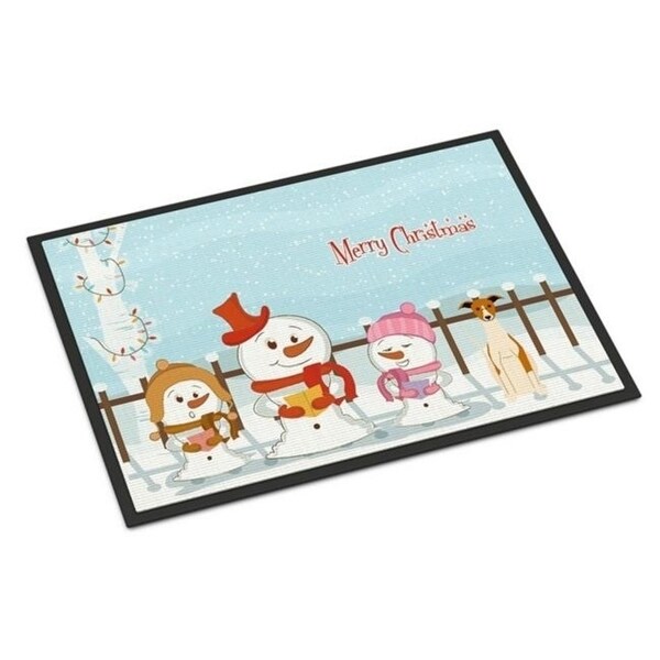 Carolines Treasures BB2430MAT Merry Christmas Carolers Whippet Indoor or Outdoor Mat 18 x 0.25 x 27 in.