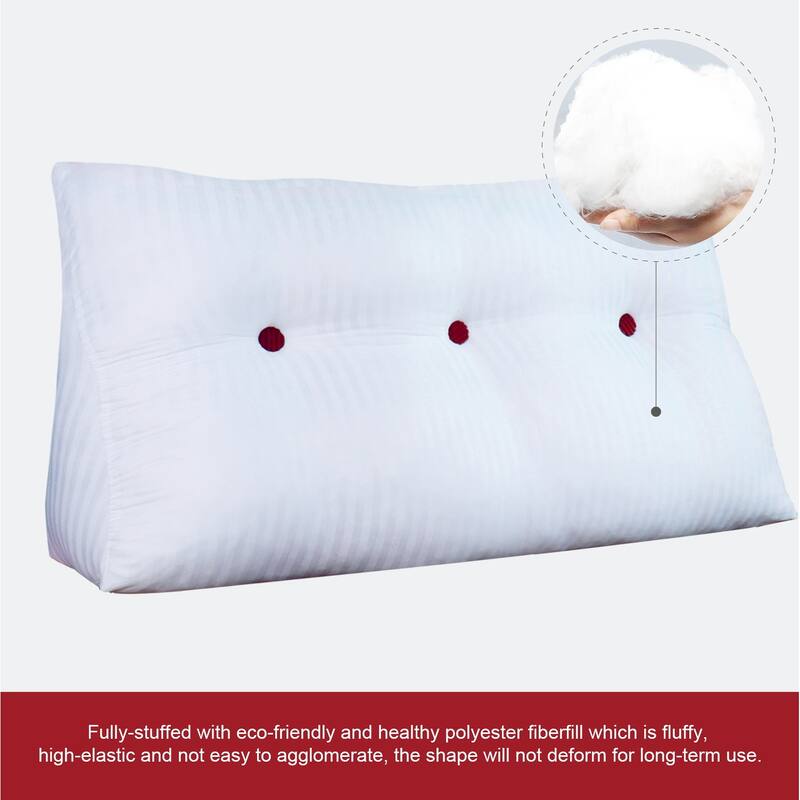 Corduroy Headboard Wedge Reading Pillow for Twin Dorm Bed & Daybed Side Back Support