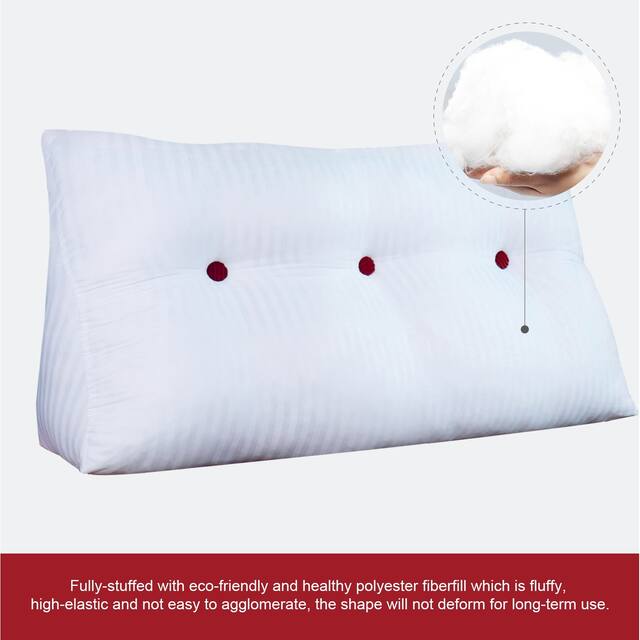 WOWMAX Large Reading Wedge Headboard Pillow for Bed Rest Back Support