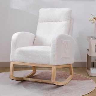 Teddy Accent Rocking Chair with Solid Wood Legs - Bed Bath & Beyond ...