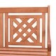 preview thumbnail 13 of 11, Malibu Outdoor Patio Plaid Eucalyptus Hardwood Bench