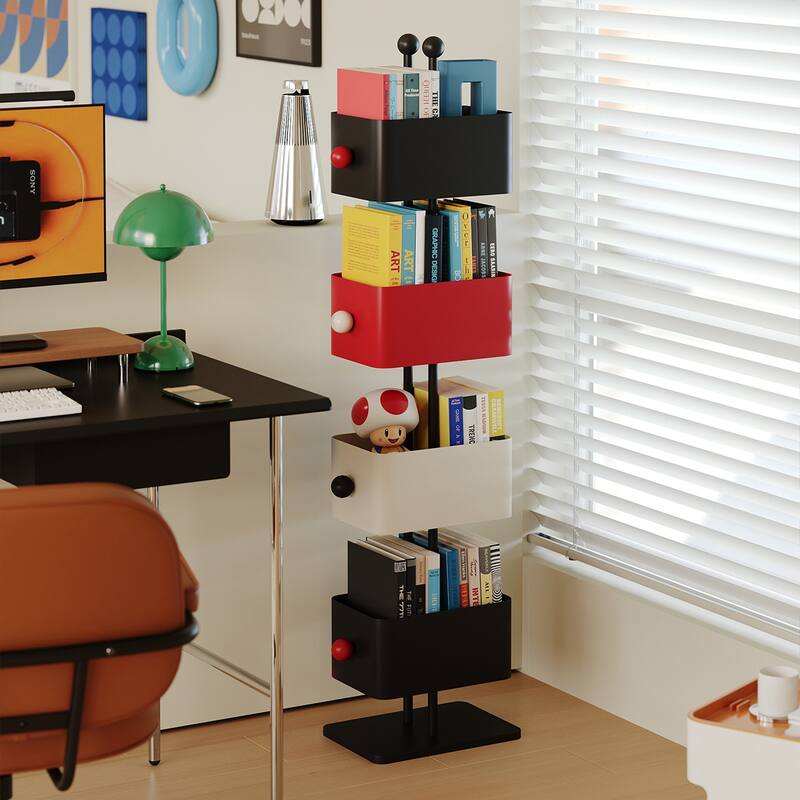 Box Bookshelf Bedside Shelf Living Room Side Table Placement Shelf Home Children'S Corner Placement Shelf Iron Magazine Rack