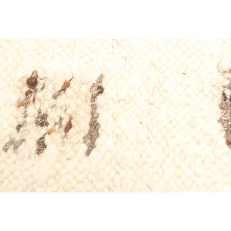 ECARPETGALLERY Braid weave Sienna Cream Wool Rug - 5'3 x 7'7