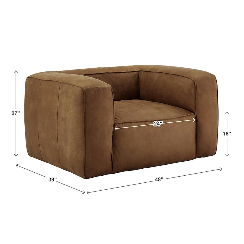 Porter Outback Leather Accent Chair by iNSPIRE Q Modern