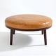 preview thumbnail 5 of 12, 34.5" W Full-Grain Genuine Italian Leather Ottoman by Lumibee