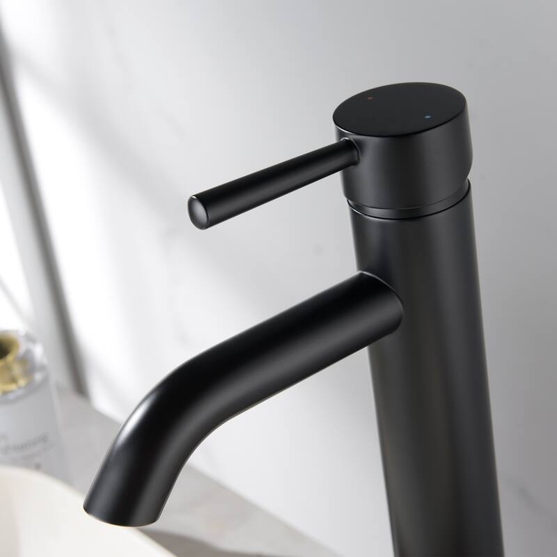 Luxier BSH03-T Single Handle 1-Hole Vessel Bathroom Faucet with Drain
