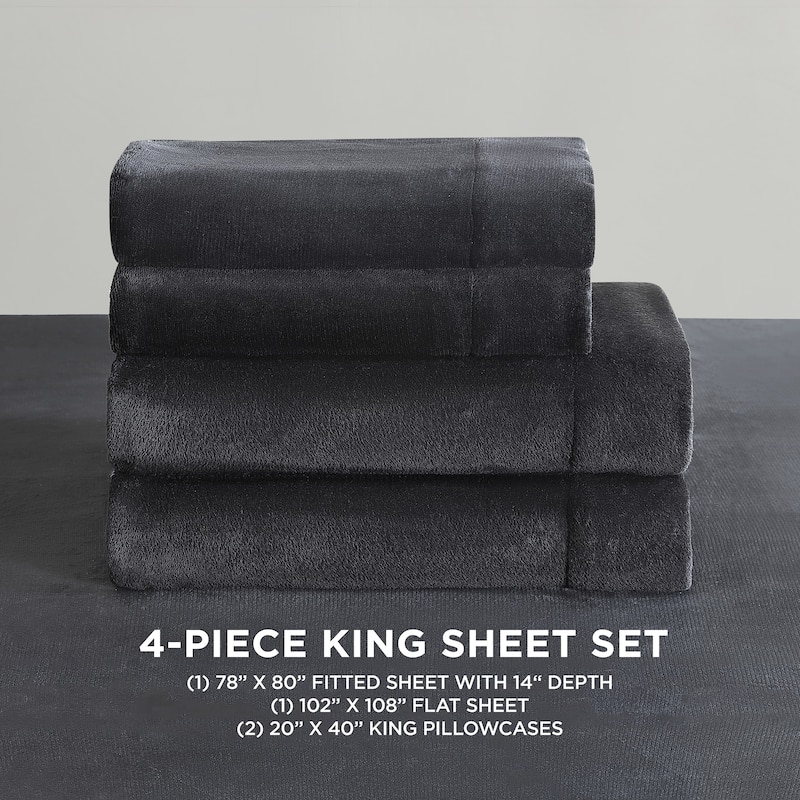 Juicy Couture Plush Sheet and Pillow Cases Set