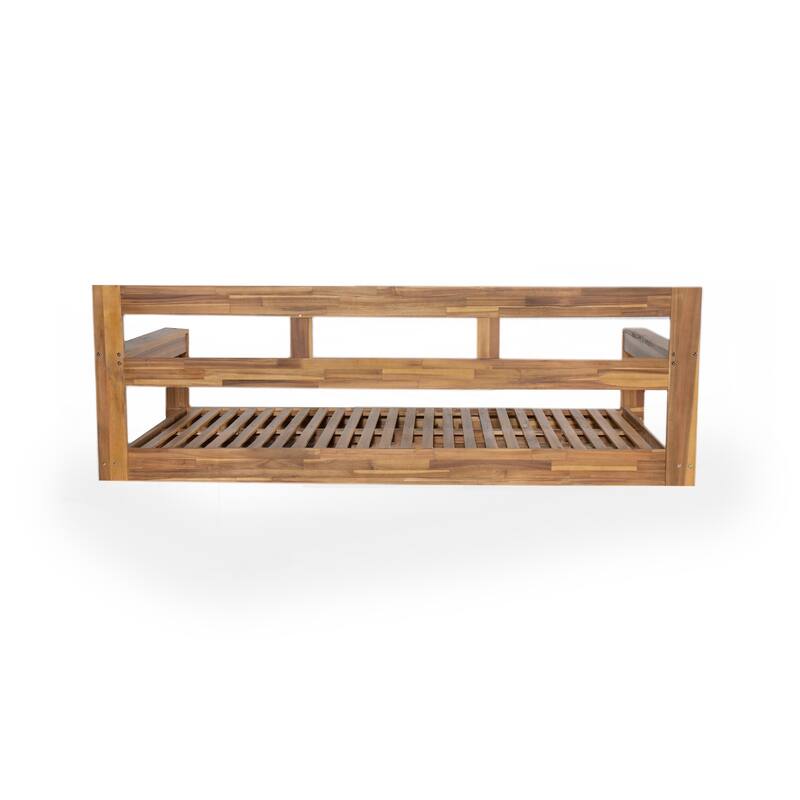 Patio Wooden Twin Size Porch Swing Daybed Frame