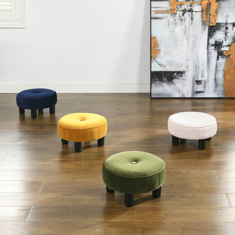 Riley 16" Round Footstool Ottoman