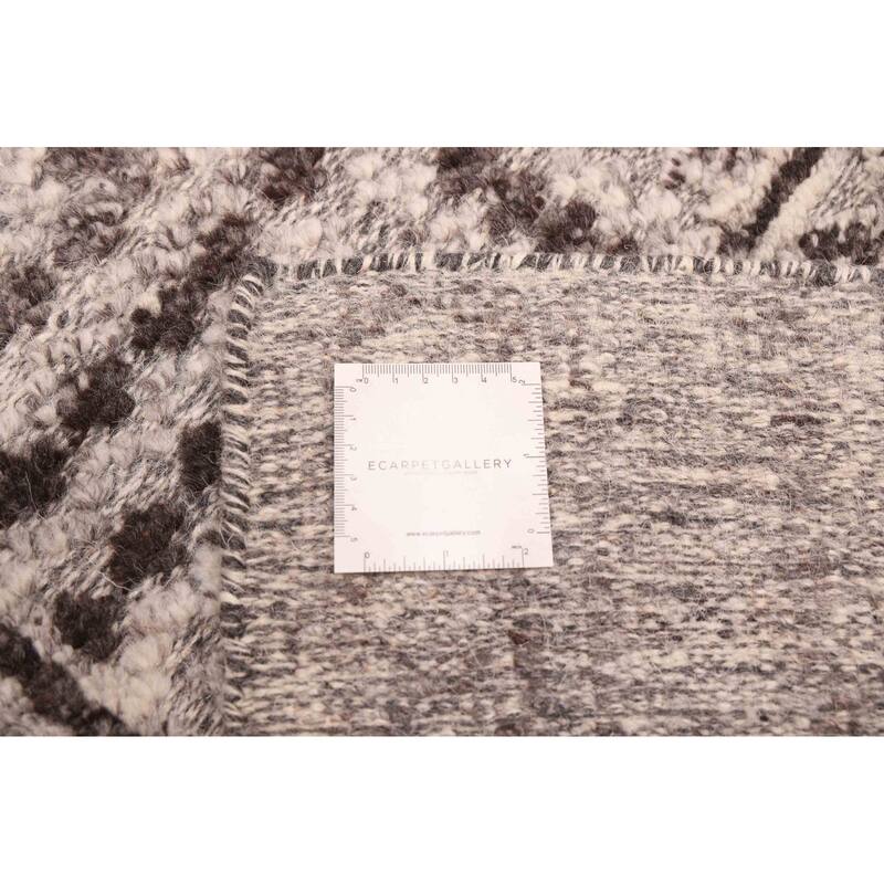 ECARPETGALLERY Hand-knotted Tangier Grey Wool Rug - 5'5 x 7'7