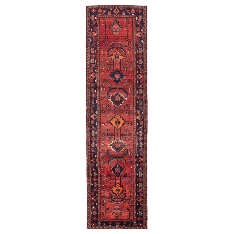 ECARPETGALLERY Hand-knotted Anadol Red Wool Rug - 3'7 x 13'7