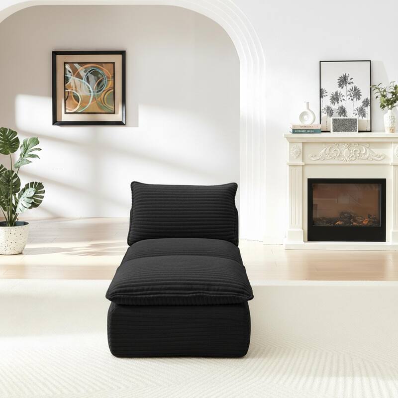 Modern corduroy cloud sofa, can be freely combined and has a comfortable sitting experience, suitable for modern living room