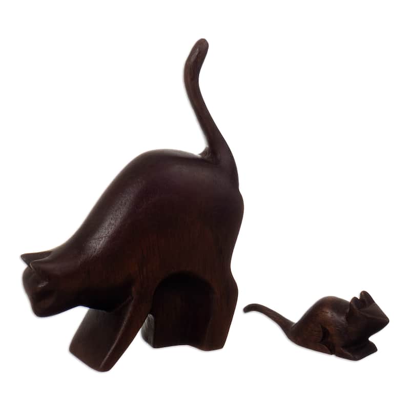 Novica Handmade Games And Fun Wood Sculptures (Set Of 2)