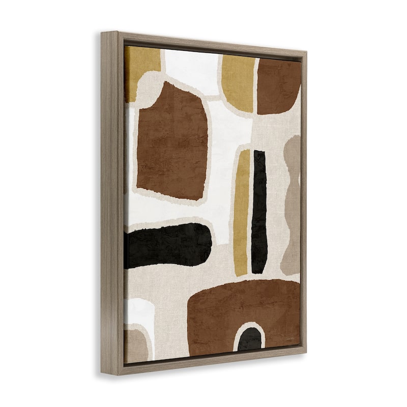 Stupell Earthy Organic Shapes Framed Floater Canvas Wall Art Design By Amber Sterling