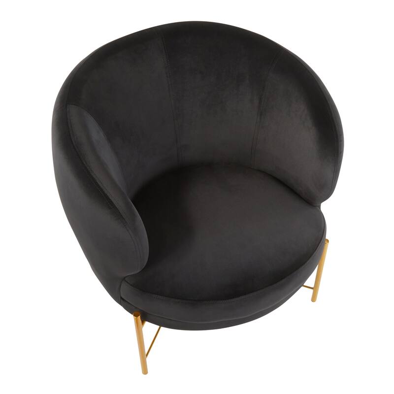 Chloe Upholstered Accent Chair with Metal Legs