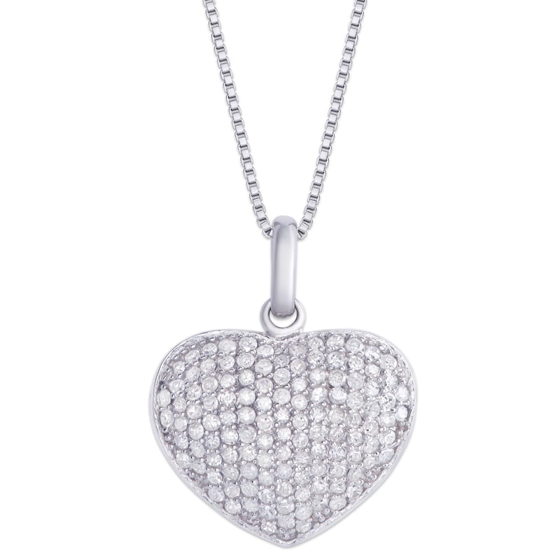 Victoria Townsend .925 Sterling Silver .60ct Diamond Heart Locket Pendant
