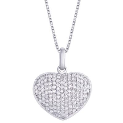 Victoria Townsend .925 Sterling Silver .60ct Diamond Heart Locket Pendant