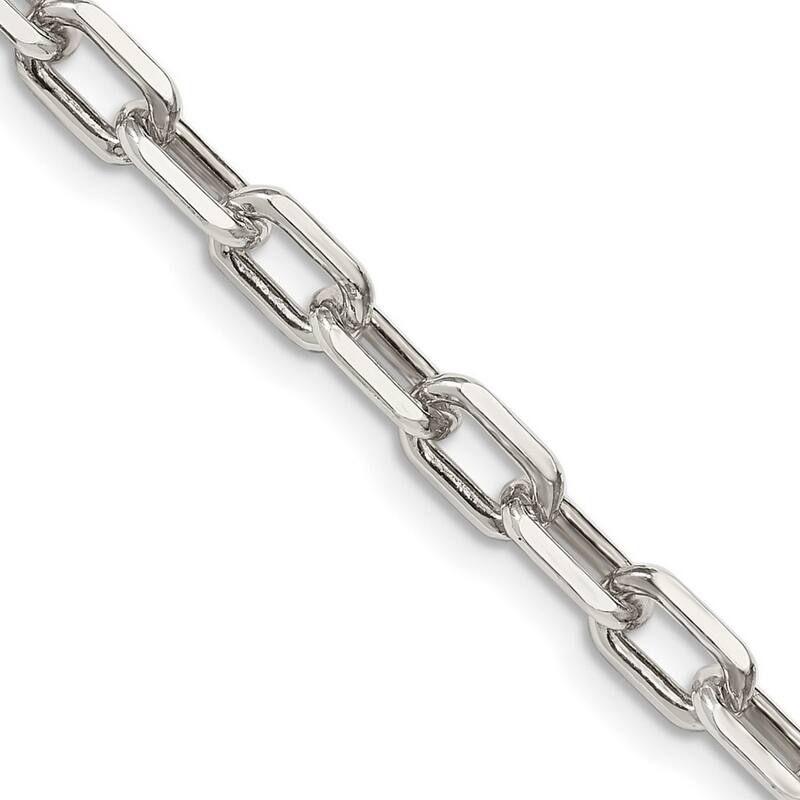Curata 925 Sterling Silver Polished 5.5mm Unisex Open Cable Chain Necklace (Lobster)