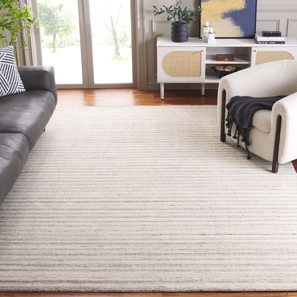 SAFAVIEH, Handmade Mirage Devyn Modern Stripe Wool Rug