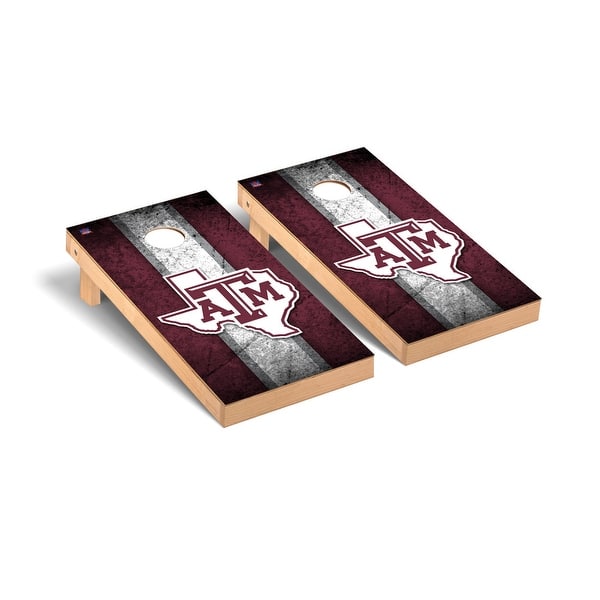 slide 2 of 5, Texas A&M University Aggies Vintage Cornhole Board Set -