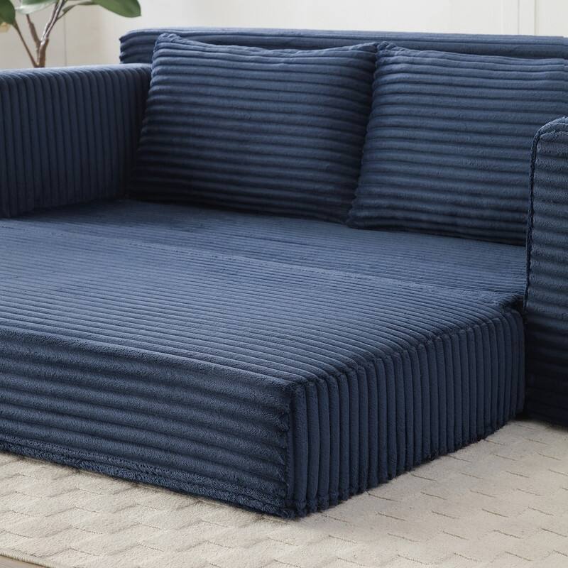 Memory Foam Cloud Loveseat Sofa Bed - 2-in-1 Compressed Foldable Sleeper with Storage, No Assembly Needed