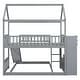 preview thumbnail 7 of 18, Playhouse Design Twin over Twin Bunk House Bed with 2 Drawers and Slide