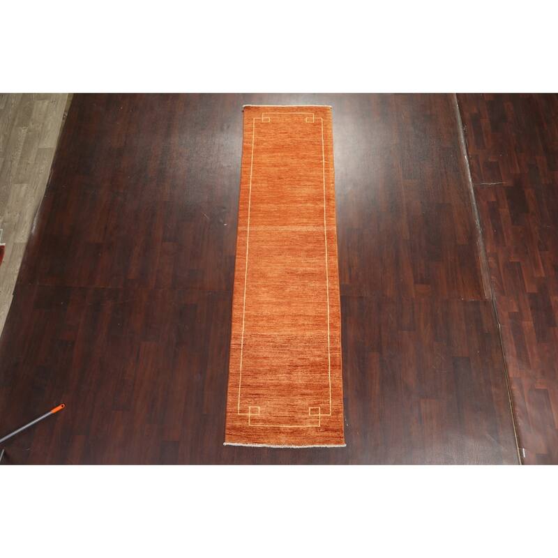 Gabbeh Kashkoli Oriental Runner Rug Wool Hand-knotted Hallway Carpet - 2'8" x 10'0"