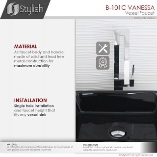 Vanessa Single Handle 17 1/2" Polished Chrome Vessel Bathroom Faucet