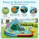 preview thumbnail 8 of 8, Gymax Inflatable Water Slide Park 6-in-1 Giant Bounce House w/Long - Multicolor