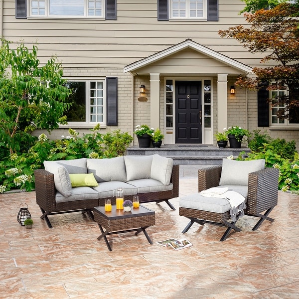 Patio Festival X Leg 6 Piece Outdoor Conversation Set Bed Bath