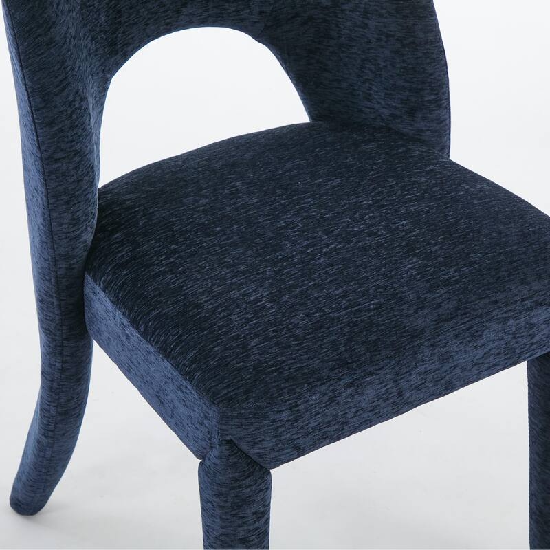 Contemporary Metal Frame Dining Chair Set of 2 with Sponge Cushion 300lb Capacity