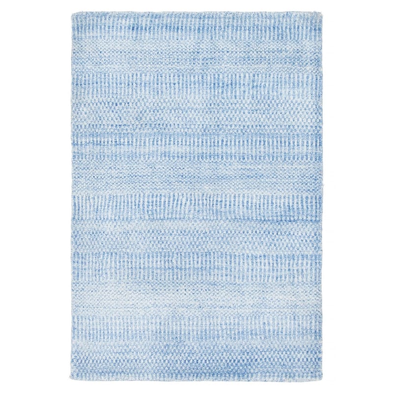 ECARPETGALLERY Hand Tufted Pearl Blue Wool Rug - 2'0 x 3'0 - Blue - 2'0 x 3'0