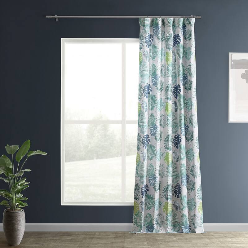 Exclusive Fabrics Textured Cotton Printed Curtains for Bedroom and Living room (1 Panel)