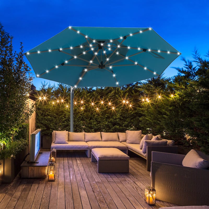Round Cantilever Umbrella with Center Pole, (Base Not Included)