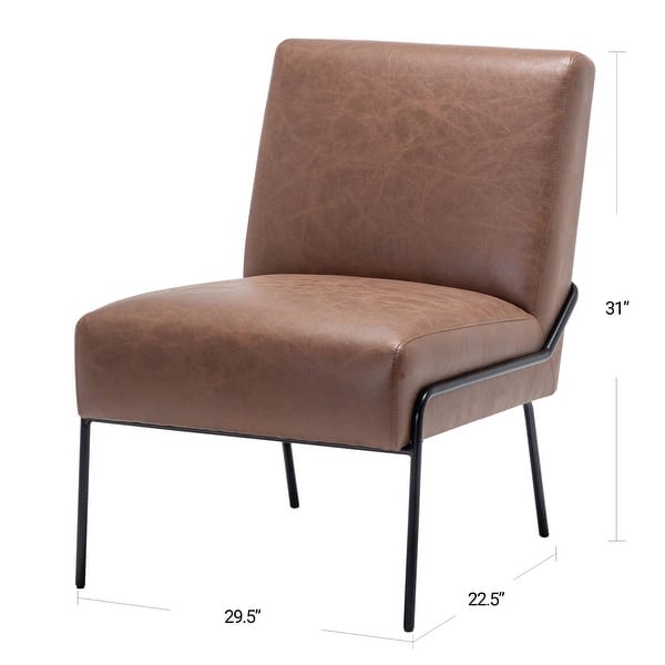 dimension image slide 5 of 9, Carbon Loft Hofstetler Armless Accent Chair
