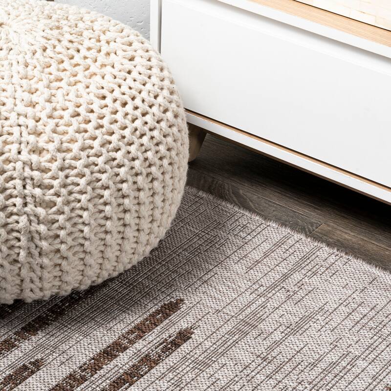 JONATHAN Y Colonia Berber Stripe Geometric Indoor/Outdoor Area Rug