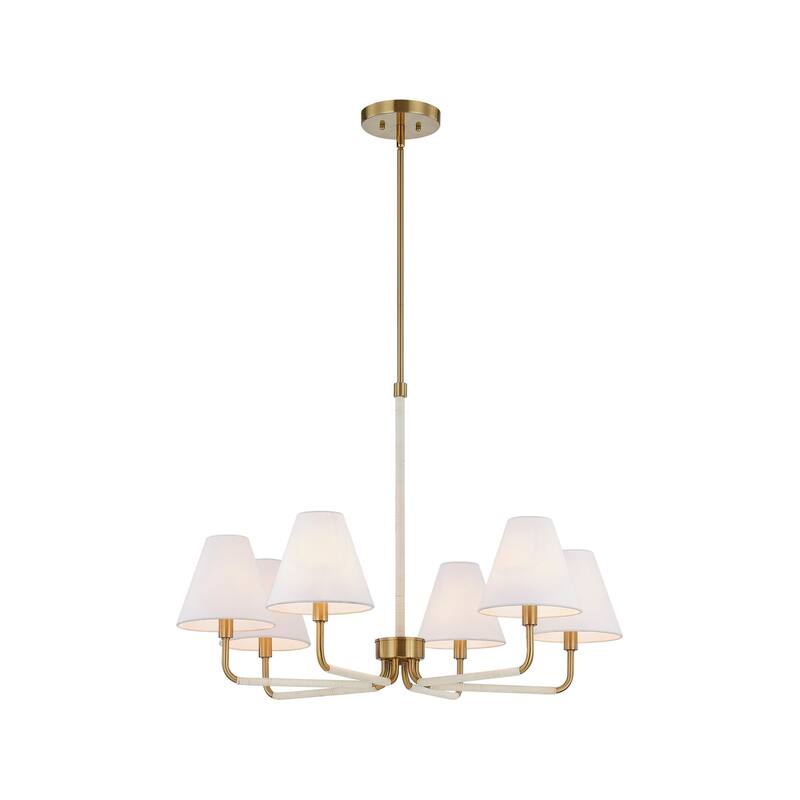 Remi 6-Light Chandelier, White