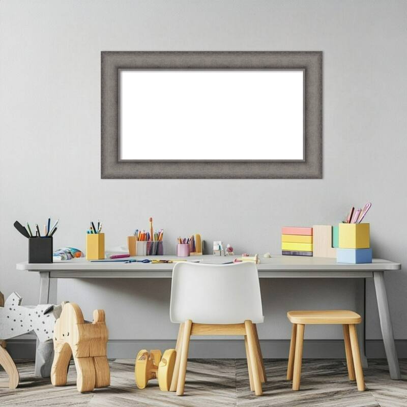 Amanti Art Burnished Concrete Framed Dry Erase Magnetic Board