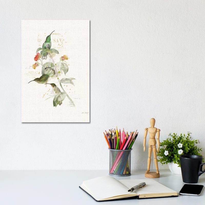 iCanvas "Colorful Hummingbirds III" by Katie Pertiet Canvas Print - 12x8x0.75
