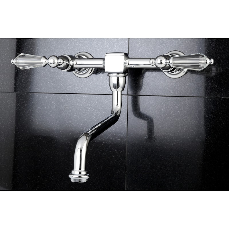 Kingston Brass Wilshire 1.2 GPM Wall Mounted Bridge Bathroom Faucet