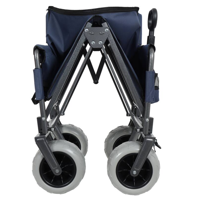 3-in-1 Folding Wagon Cart with Bench Seat